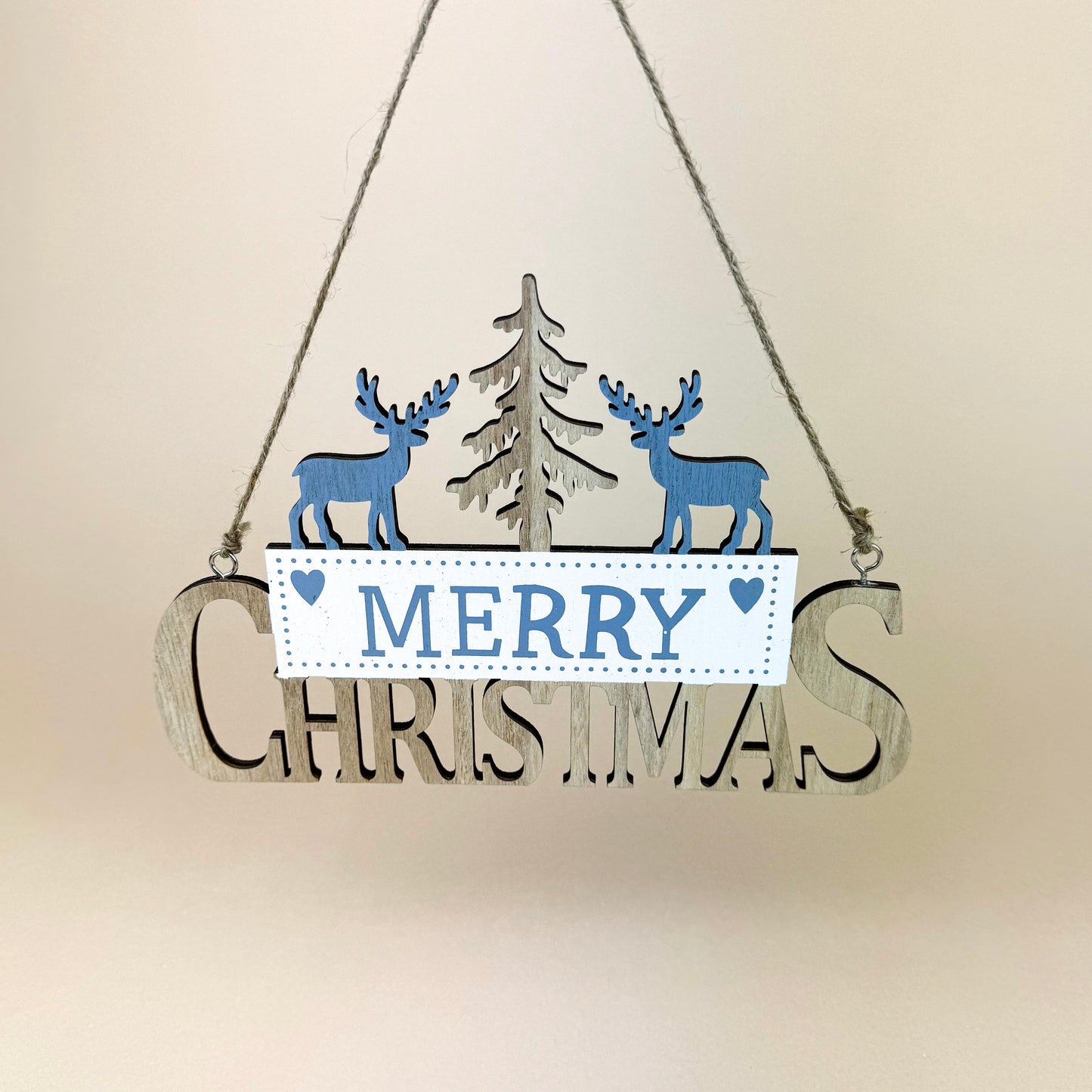 Merry Christmas Sign Grey