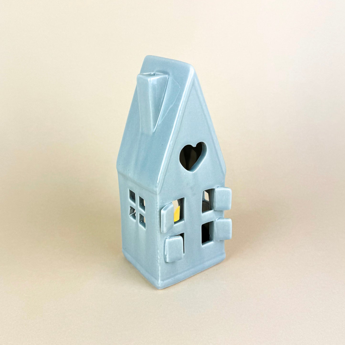 Grey House T-Light Holder 16.5cm