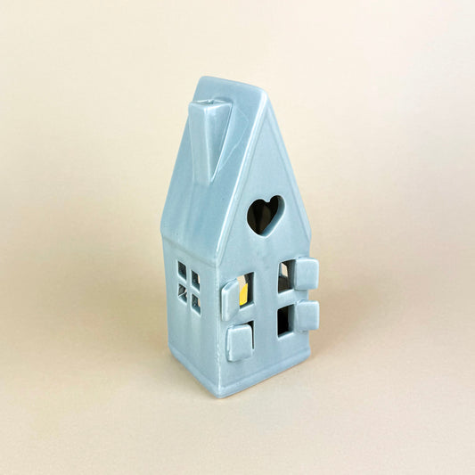 Grey House T-Light Holder 16.5cm