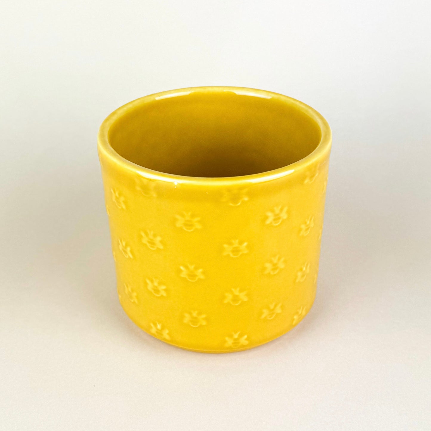 Yellow Bee Ceramic 13cm Plant Pot