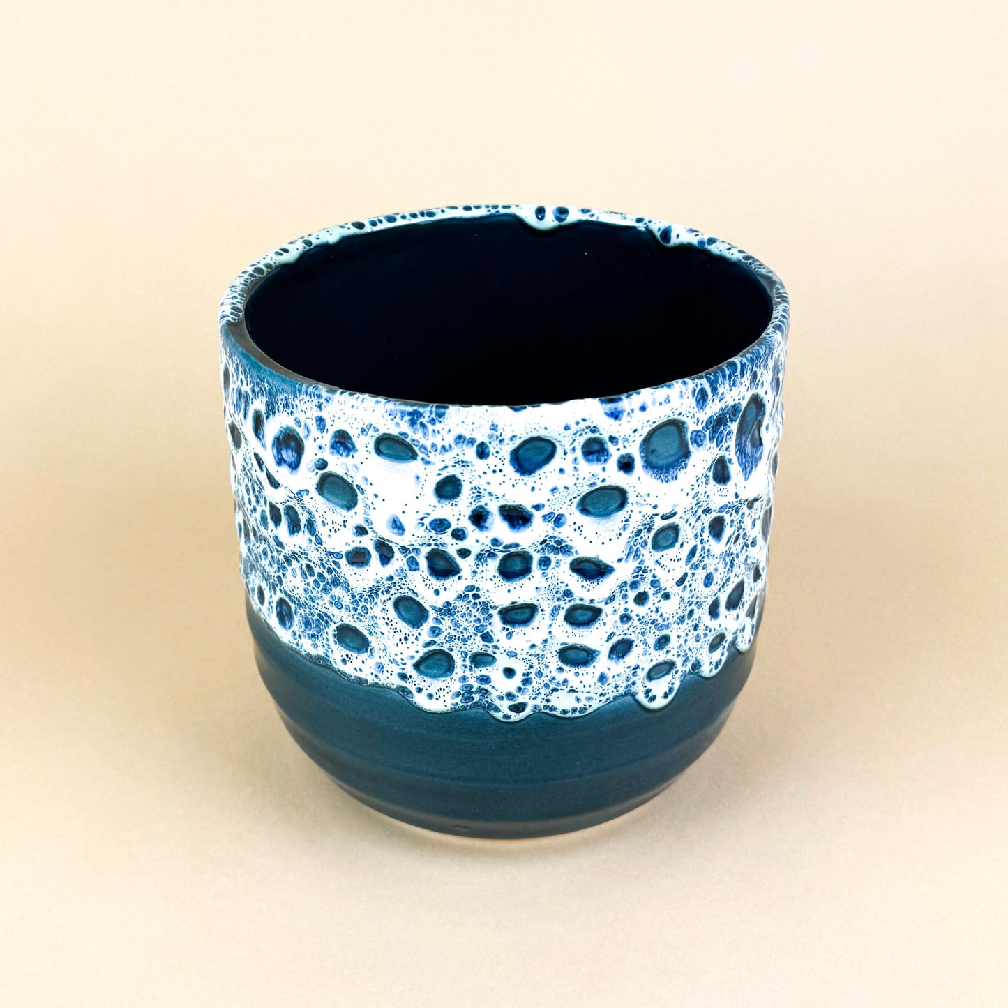 Sapphire Glazed Ceramic 13cm Plant Pot