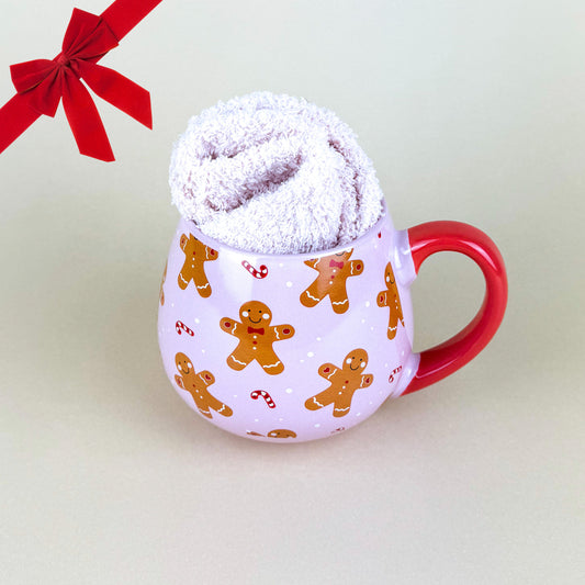 Gingerbread Mug And Socks Christmas Giftset